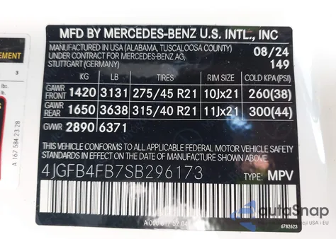 2025 Mercedes-Benz Gle 350 4Matic z USA, uszkodzony, nr VIN 4JGFB4FB7SB296173